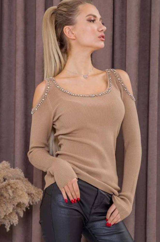 

Свитер женский темно-бежевый 139128S