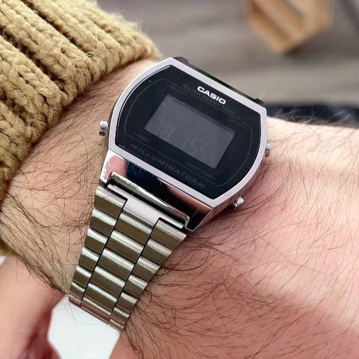 

Классические металлические часы Casio 640 Illuminator Silver Касио мужские женские серебряные