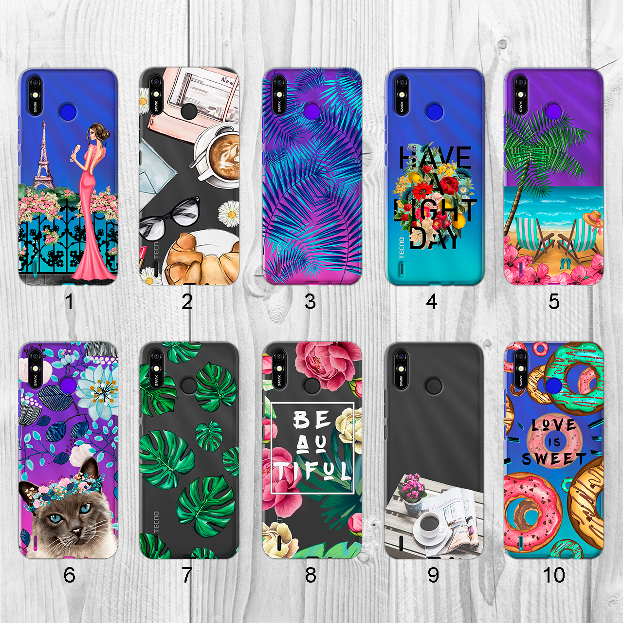 

Силиконовый чехол с рисунком для TECNO Spark 4 Lite / Pop 3 Plus (new collection)