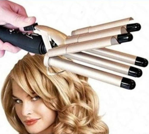 

Плойка 5 волн для волос Gemei GM 2933, щипцы для завивки волос, плойка для локонов, керамика