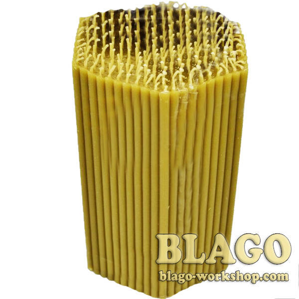 

Свічки (офірки) церковні Парафінові №80, Свечи Парафиновые №80, висота - 19см, діаметр - 6мм