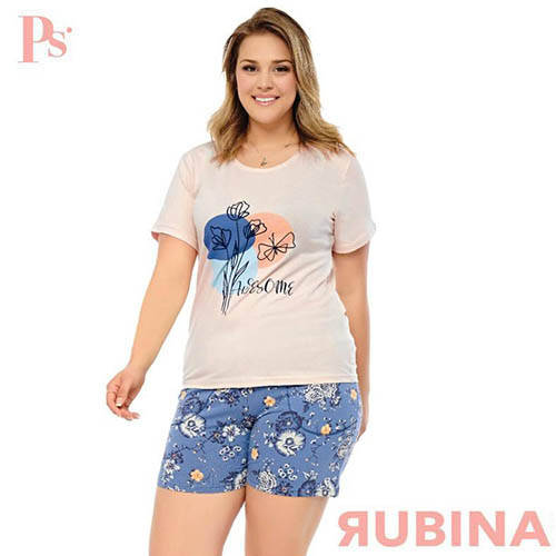 

Женская пижама комплект Большой размер хлопок Rubina