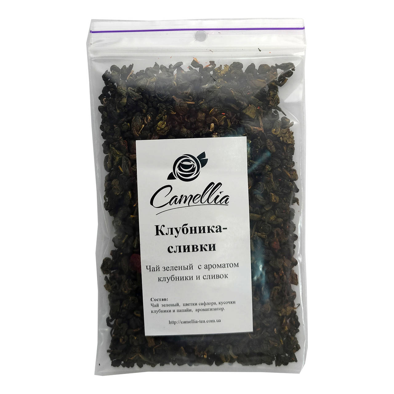 

Чай Клубника-сливки (зеленый с ароматом клубники и сливок) 50г