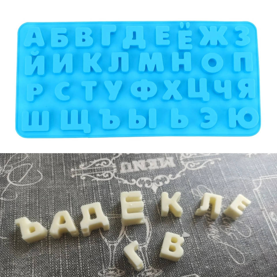 

Форма силиконовая для конфет и шоколада Алфавит укр\рус