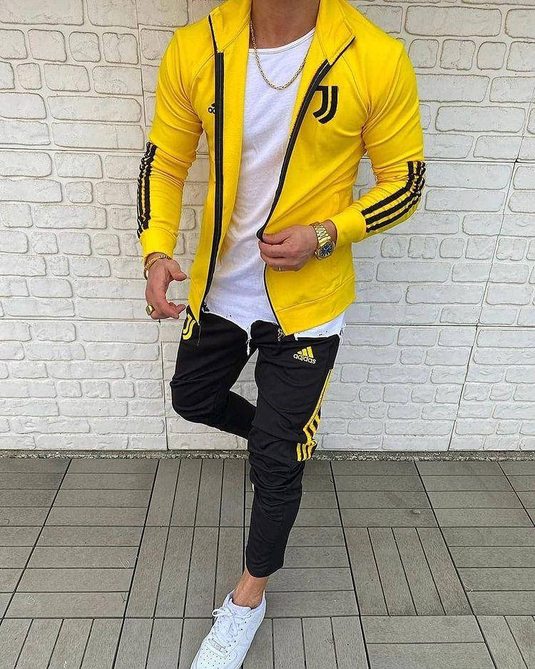 

Мужской спортивный костюм Adidas Juventus демисезонный, Желтый