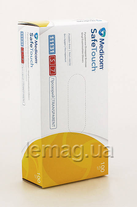 

Medicom Перчатки виниловые без пудры, 100 шт, размер, Белый