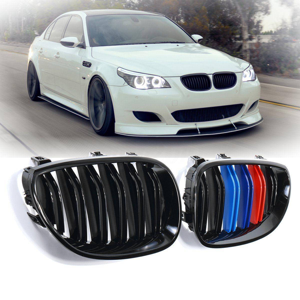 

Решетка радиатора BMW (БМВ) 5 series E60 E61 Глянец 2 ребра M-color, Черный