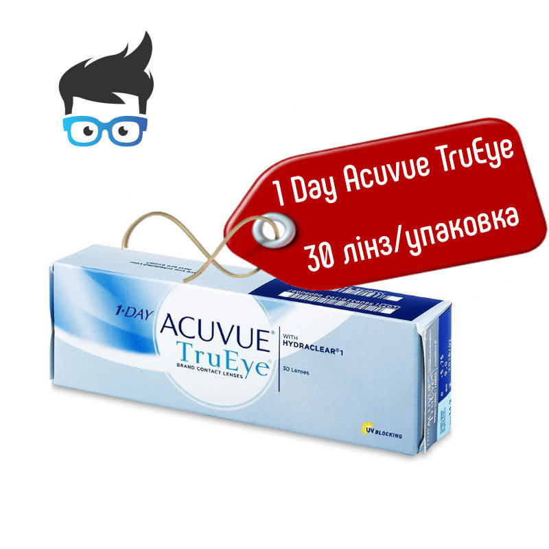 

Контактні лінзи 1-DAY ACUVUE Tru Eye - 30 шт/уп.