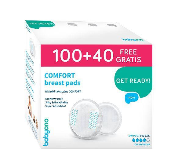 

Вкладки лактационные COMFORT 140шт, BABYONO, 296/140