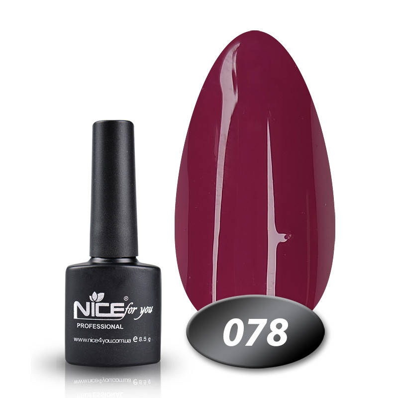 

Гель лак Nice for you 078 темно-лиловый 8,5 мл