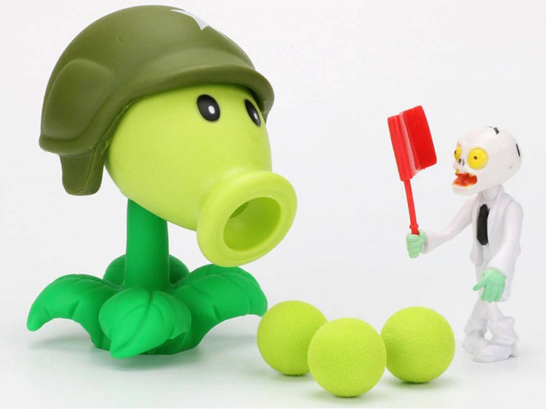 

Растения против зомби | Plants vs Zombies Игровой набор №19 Горохострел в каске (Растения стреляют шариками)