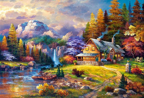 

Алмазная мозаика Домашний очаг 30*40см без рамки 40*8*5см (H8889)