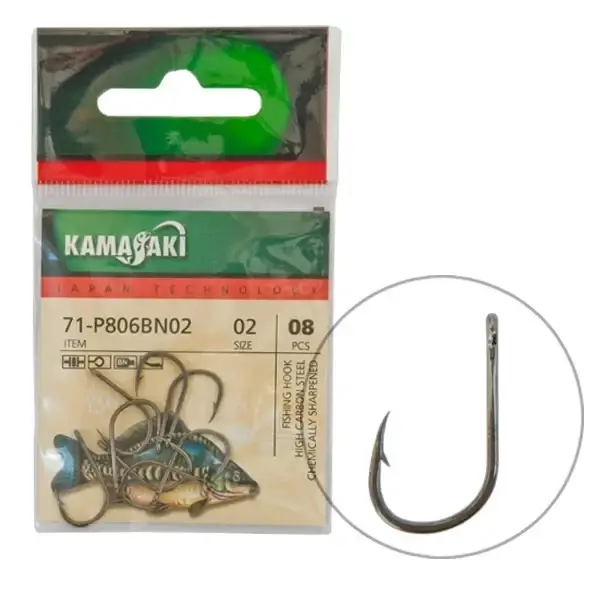 

Крючок Kamasaki Carbon P831 BN №6 (10шт.)