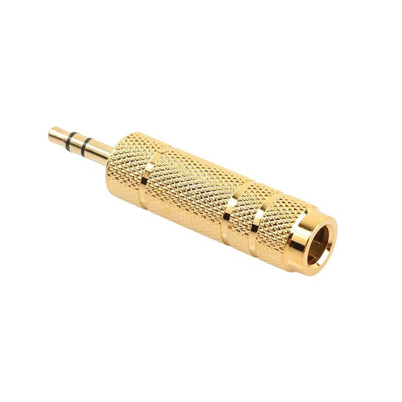 

Переходник mini Jack 3.5 папа на Jack 6.35 / 6.5 1/4 мама