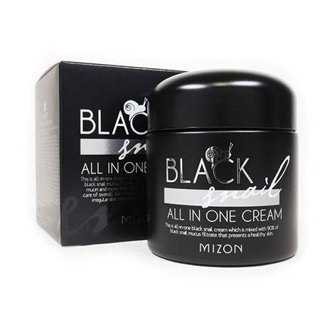 

Крем для лица с муцином чёрной улитки 90% MIZON Black snail all in one cream 75ml