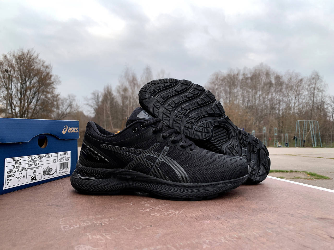 

Мужские кроссовки Asics Gel-Nimbus 22 Full Black черные 44, Черный