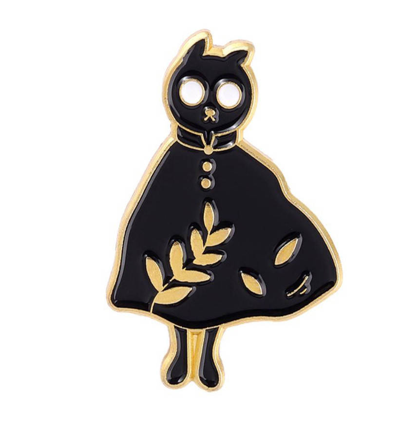 

"Черный кот в плаще" значок (пин) металлический