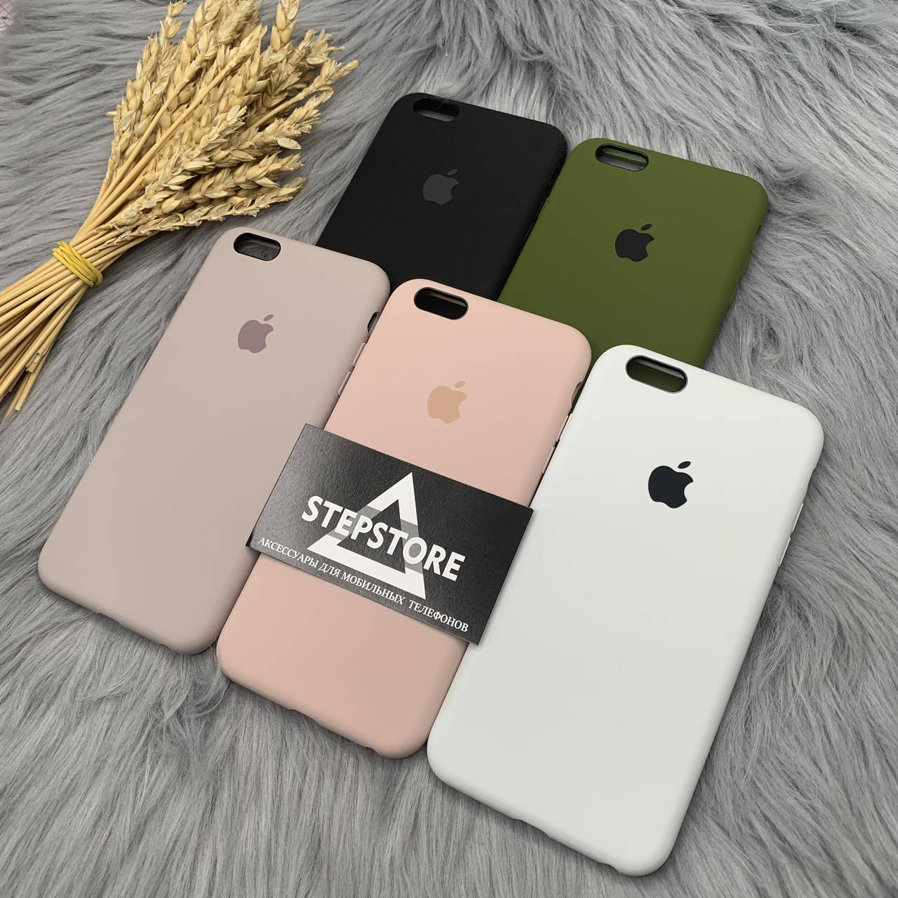 

Чехол Silicone Case Full 360 для iPhone 6 plus / 6s plus с закрытым низом силиконовый противоударный soft, Черный