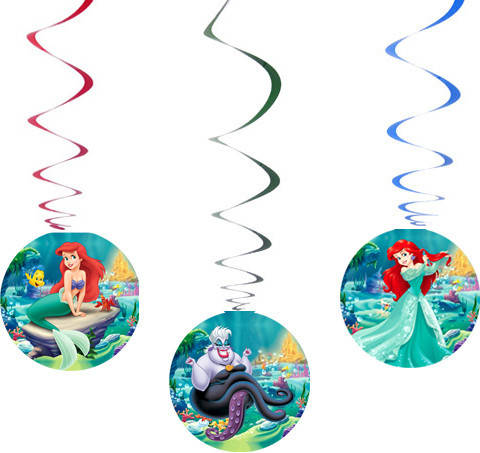 

Гирлянды (6 шт/уп.) "Русалочка Ариэль" (подвески-спиральки бумажные) Редкие малотиражные -