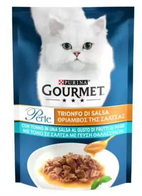 

Purina Gourmet Perle паучи для кошек 85 г* 26 шт (мини филе в соусе с тунцом)