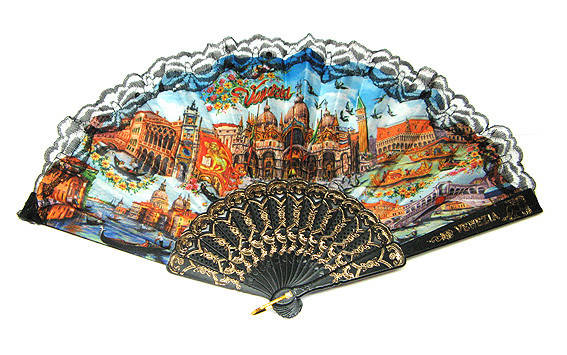 

Веер ручной ажурный Венеция, Разные цвета