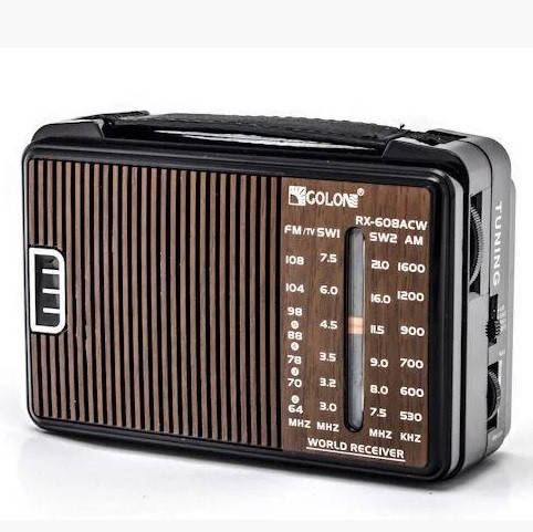 

Радиоприемник GOLON RX-608, LED, 2x3W, FM радио, корпус пластмасс, Black, BOX