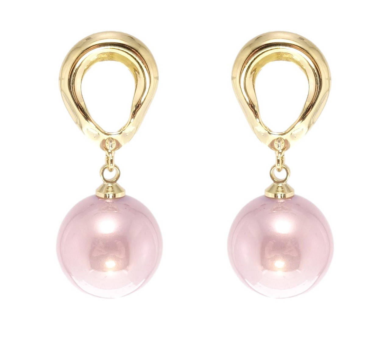 

Серьги Xuping JEAN GOUJON Позолота 14K подвески на гвоздиках "Капельки с сиреневыми бусинами" ø 13мм