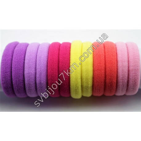 

Резинка для волос микрофибра разноцветная оптом "Microfiber Hair Band", Разные цвета