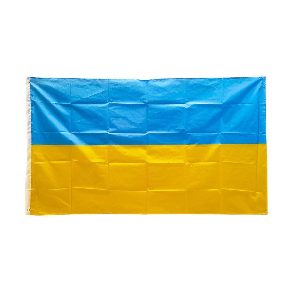 

Флаг Украины с кольцами для крепления
