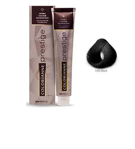 

Крем-краска для волос профессиональная Brelil Colorianne Prestige 100мл. 1/00 черный