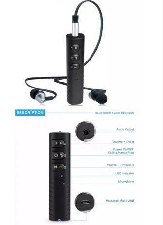 

Автомобильный bluetooth AUX адаптер блютуз гарнитура в авто