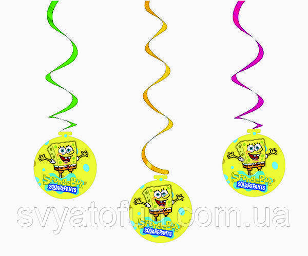 

Подвеска-спираль Губка Боб 5шт/уп