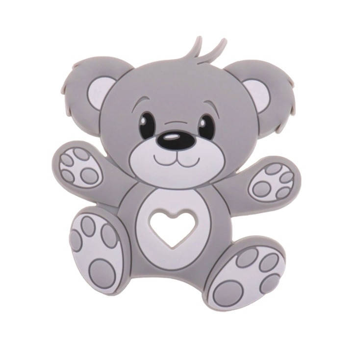 

Мишутка грызунок (прорезыватель) для зубов силиконовый Серый