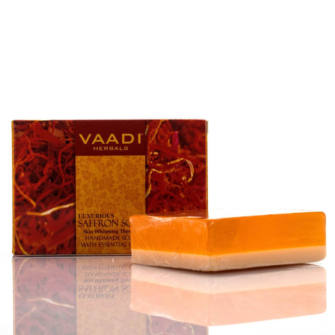 

Мыло Шафран, Luxurious Saffron Soap Skin Whitening Therapy, Vaadi Herbals, Индия 75 г