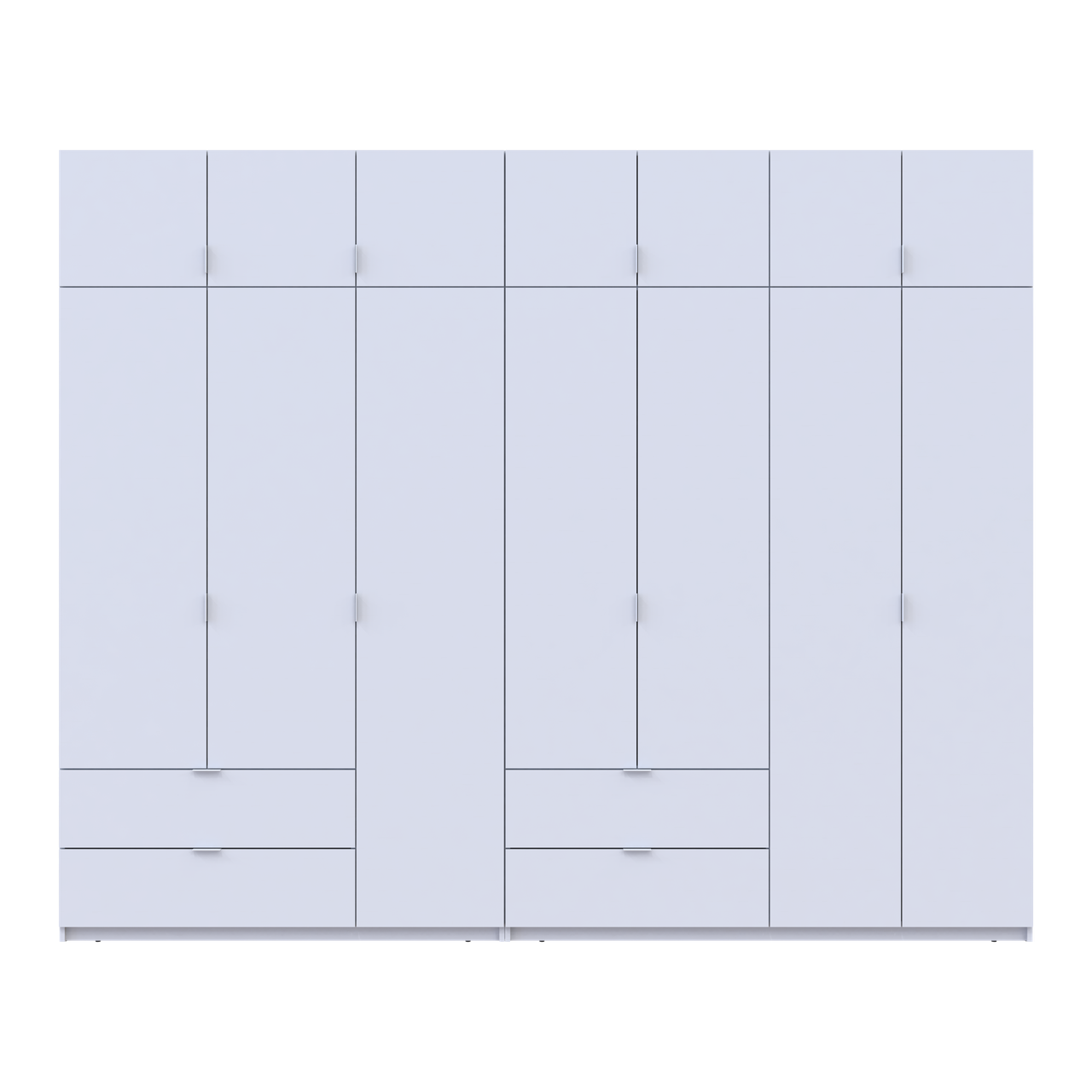 Розпашна Шафа для одягу Doros Лукас Білий 3+4 ДСП 295х50х240 (42005122) 4