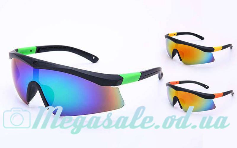 

Велоочки солнцезащитные (спортивные очки) BD7901: 3 цвета Оранжевый, Разные цвета