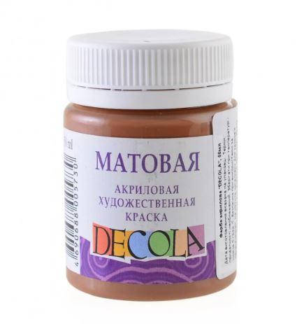 

Фарба акрилова коричнева світла матова, 50мл DECOLA