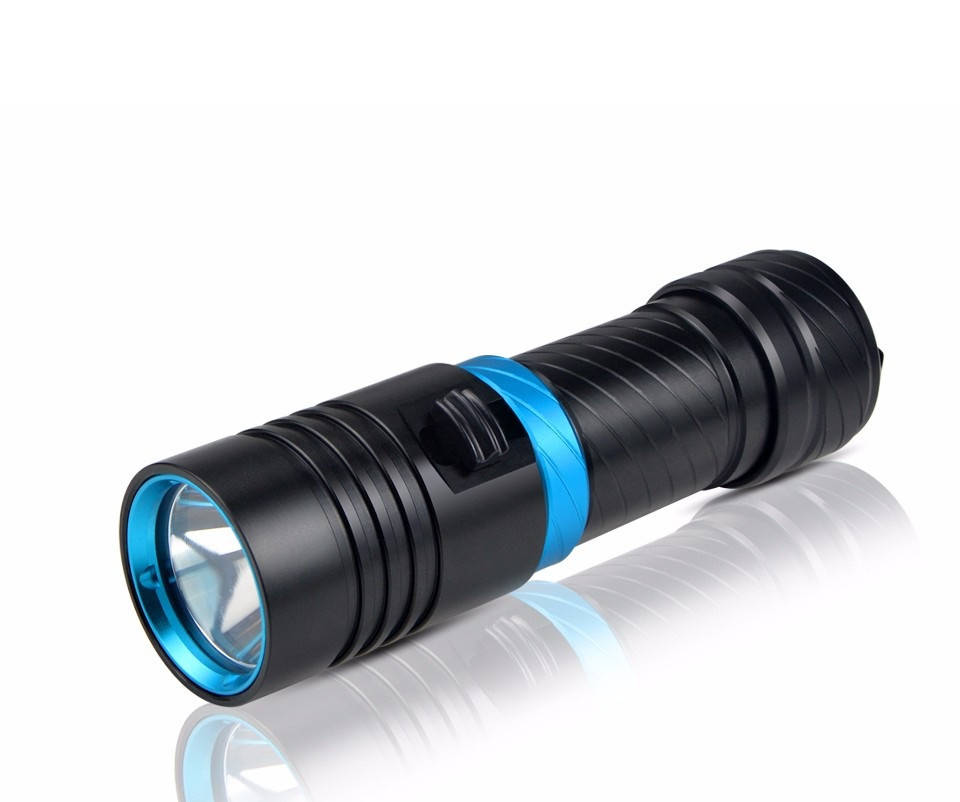 

Подводный фонарь Compact на Cree XM-L T6 10W под 26650/18650 с жёлтым светом, Черный