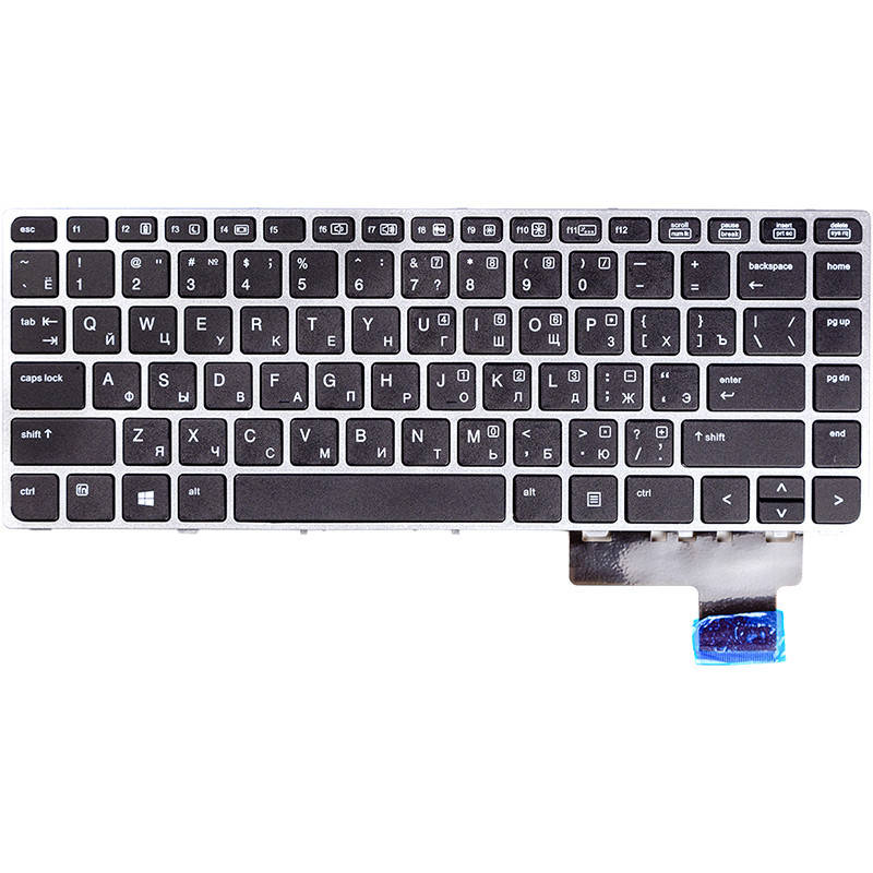 

Клавиатура для ноутбука HP EliteBook Folio 9470, 9480M черный, серый фрейм