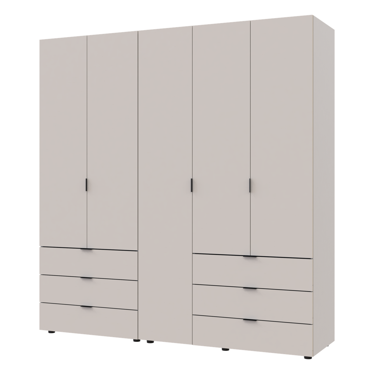 Розпашна Шафа для одягу Doros Гелар комплект Кашемір 2+3 ДСП 193.7х49.5х203.4 (80737638) 4