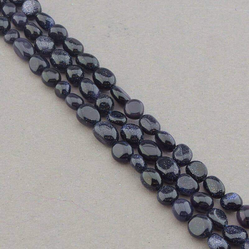 

Нитка из натурального камня Каирская ночь 40 см (Без замка)