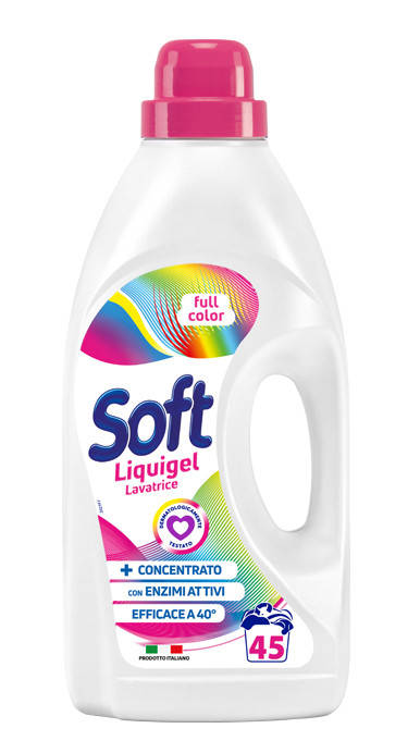

Бесфосфатный гель для стирки "SOFT" Колор плюс (Концентрат 45 стирок) 2,5 л Италия