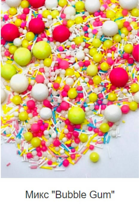 

Сахарные бусины зеркальные Bubble Gum 10 г
