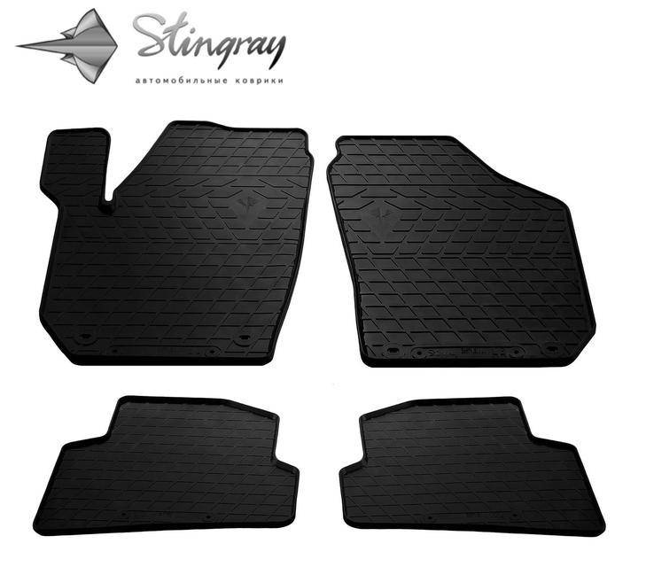 

Резиновые коврики Шкода Фабия 2 2007-2014 Skoda Fabia II 2007-2014 Stingray, Черный