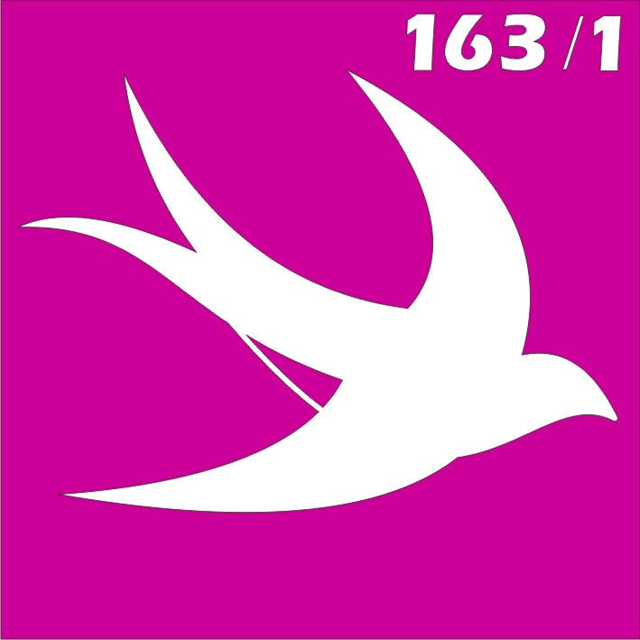 

Трафарет ласточка для био-тату хной, блеск тату Boni Kasel № 163/1