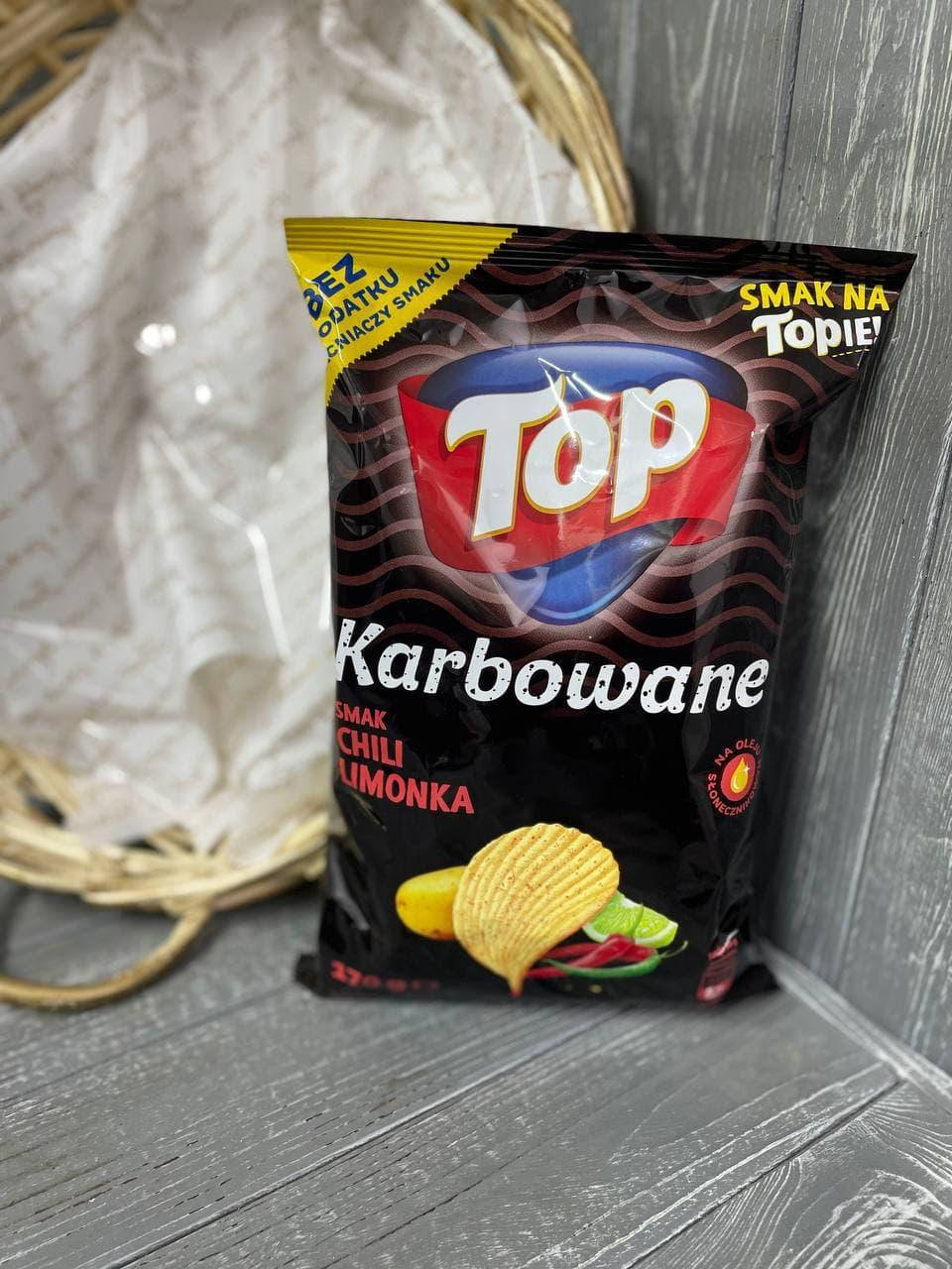 

Чипсы со вкусом перца чили и лайма 170g «Top™»