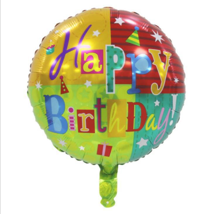 

Фольгированный шар Happy Birthday Арлекин-2 (Китай), Разные цвета