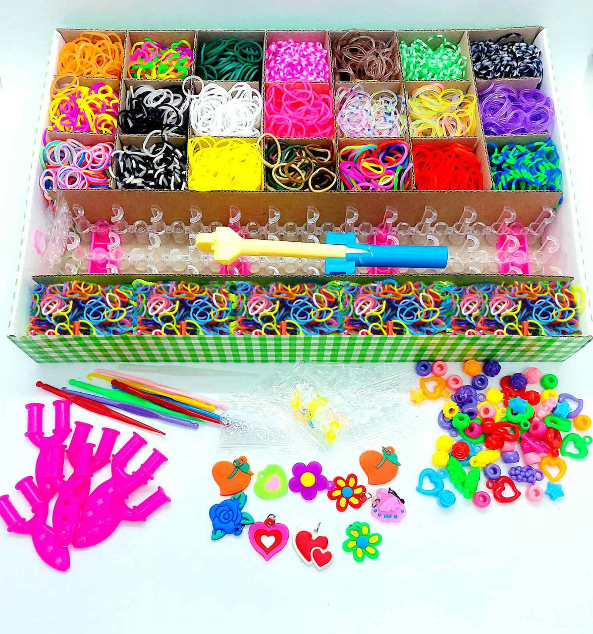 

Набор для плетения браслетов из резинок Fashion loom bands set 8400шт!