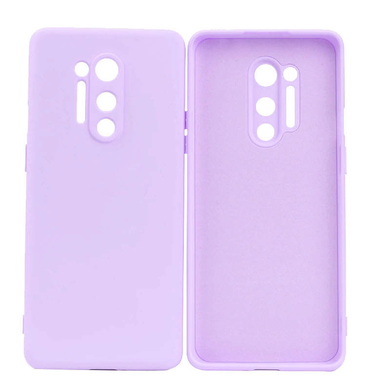 

Силиконовый чехол для OnePlus 8 Pro Сиреневый микрофибра soft touch