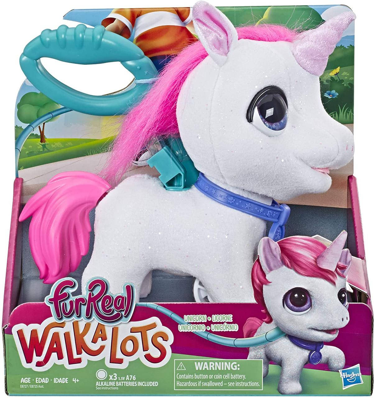 

Интерактивная игрушка furReal Walkalots Big Wags Единорог на поводке (E8727AS00), Белый